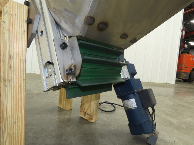 Stainless Hopper Small Parts Feeder Floorbin Elevator 8"x 48"H Conveyor 220V 1PH