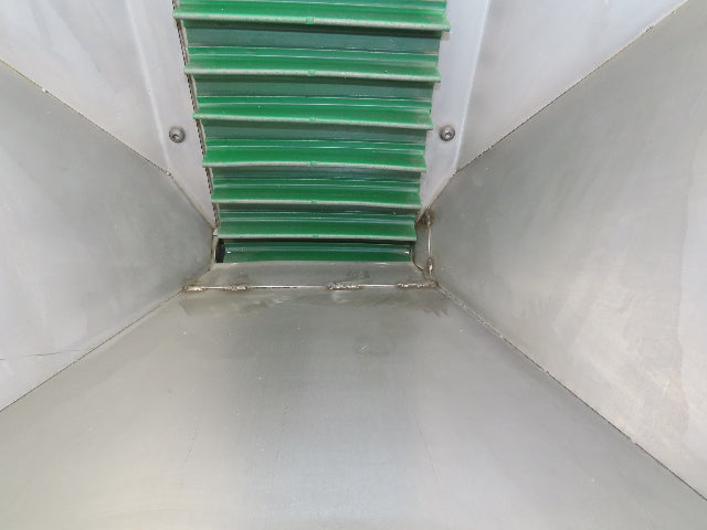 Stainless Hopper Small Parts Feeder Floorbin Elevator 8"x 48"H Conveyor 220V 1PH