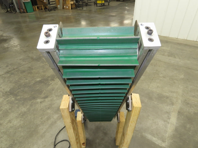 Stainless Hopper Small Parts Feeder Floorbin Elevator 8"x 48"H Conveyor 220V 1PH