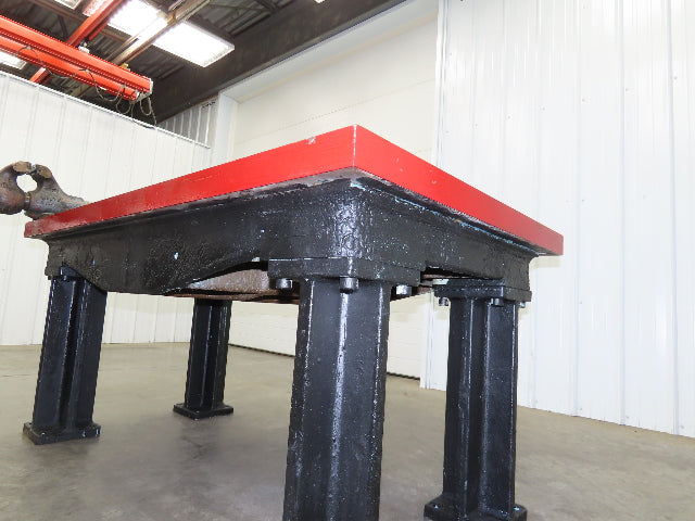 Vintage Precision 2-1/4" Steel Welding Layout Table 66x36" Cast Iron Wilton Vise