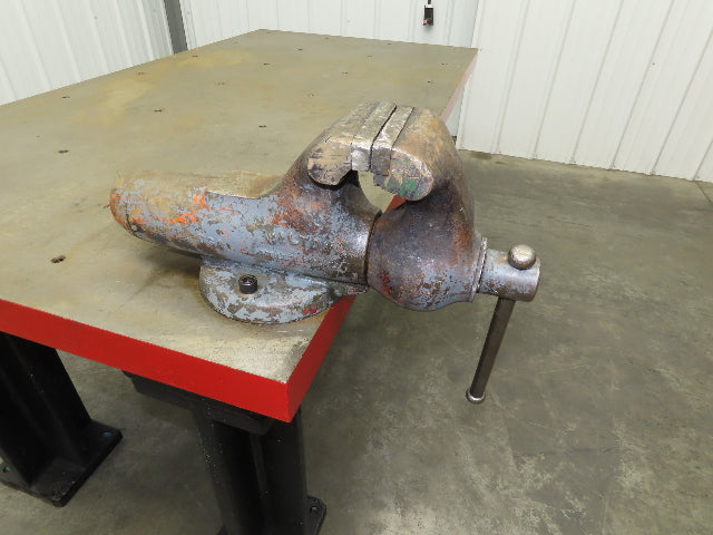 Vintage Precision 2-1/4" Steel Welding Layout Table 66x36" Cast Iron Wilton Vise