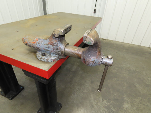 Vintage Precision 2-1/4" Steel Welding Layout Table 66x36" Cast Iron Wilton Vise