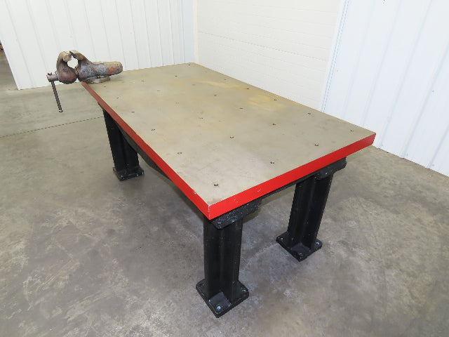 Vintage Precision 2-1/4" Steel Welding Layout Table 66x36" Cast Iron Wilton Vise
