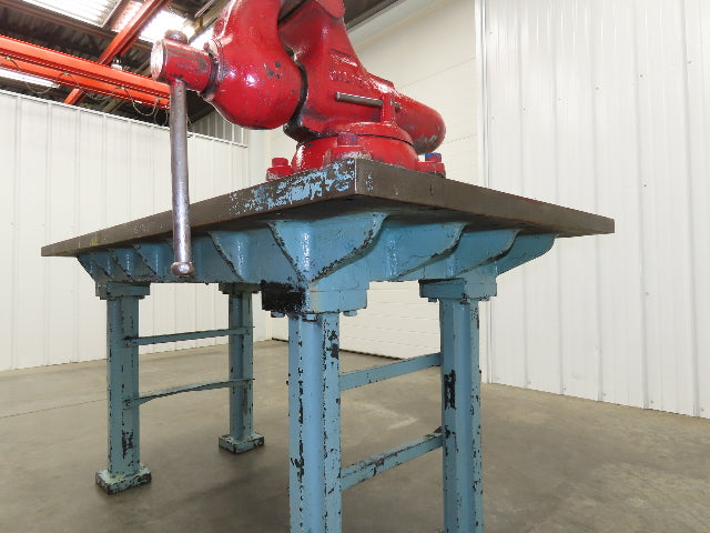 Central Iron FDY Steel Welding Layout Table 72x36" Cast Iron Wilton 4-1/2" Vise
