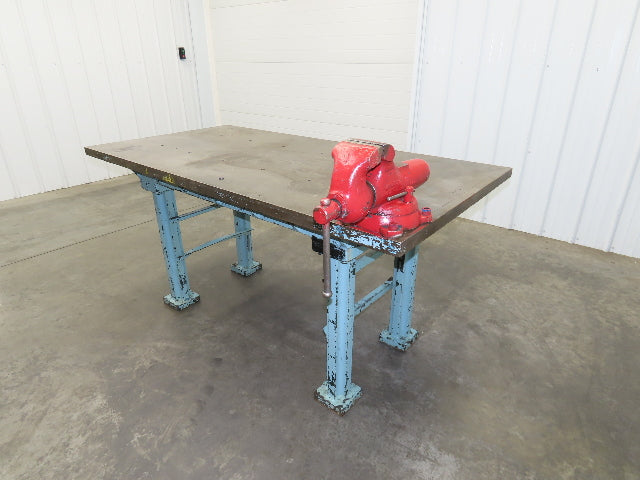 Central Iron FDY Steel Welding Layout Table 72x36" Cast Iron Wilton 4-1/2" Vise