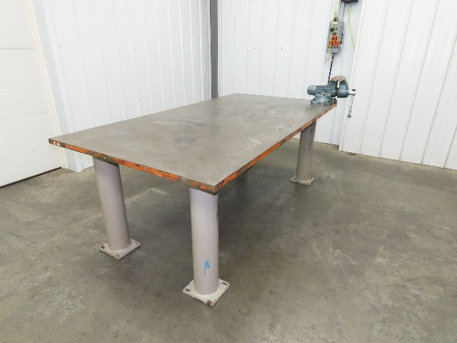 Welding Layout Table 1-1/4" Top Steel Fabrication Work Bench 84x44" Vise 6"