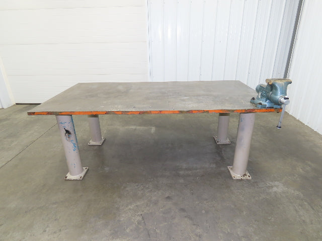 Welding Layout Table 1-1/4" Top Steel Fabrication Work Bench 84x44" Vise 6"