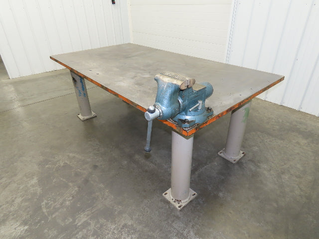 Welding Layout Table 1-1/4" Top Steel Fabrication Work Bench 84x44" Vise 6"