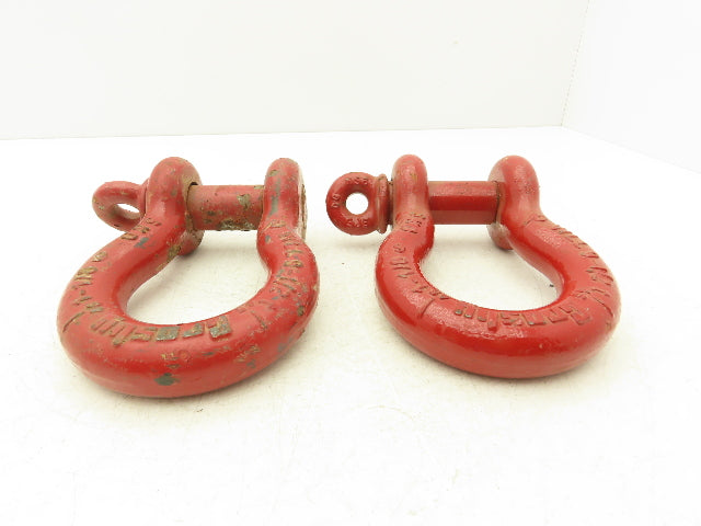 Crosby WLL9-1/2T Lifting Shackle with 1-1/4" Pin Lot of 2