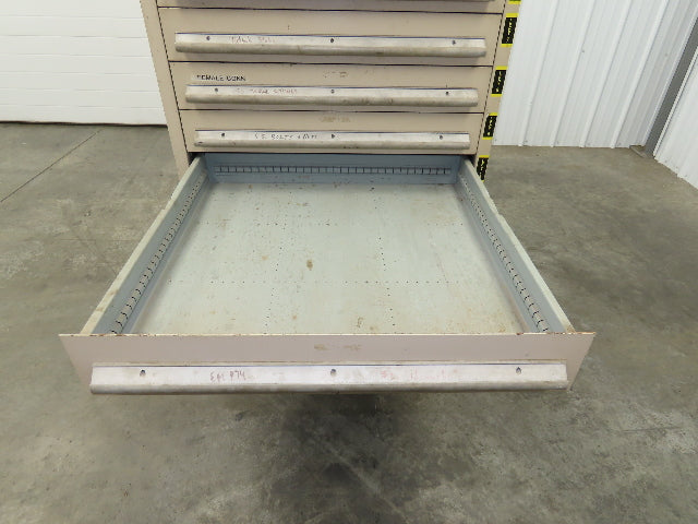 14 Drawer Industrial Tooling Storage Cabinet 30x29x61" Lyon Lista Vidmar Box