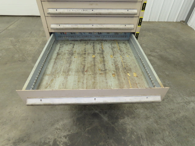 14 Drawer Industrial Tooling Storage Cabinet 30x29x61" Lyon Lista Vidmar Box