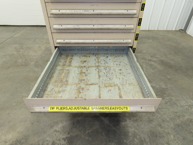 14 Drawer Industrial Tooling Storage Cabinet 30x29x61" Lyon Lista Vidmar Box