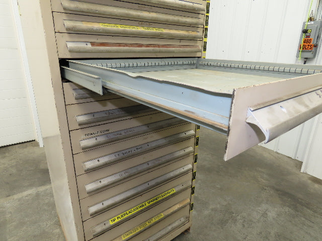14 Drawer Industrial Tooling Storage Cabinet 30x29x61" Lyon Lista Vidmar Box
