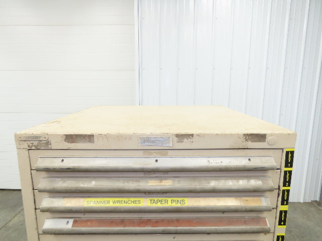 14 Drawer Industrial Tooling Storage Cabinet 30x29x61" Lyon Lista Vidmar Box
