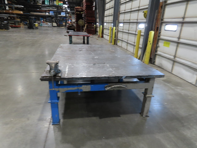 1-3/4" Thick Top Steel Welding Layout Table Work Bench 120"x72"x33" Wilton Vise