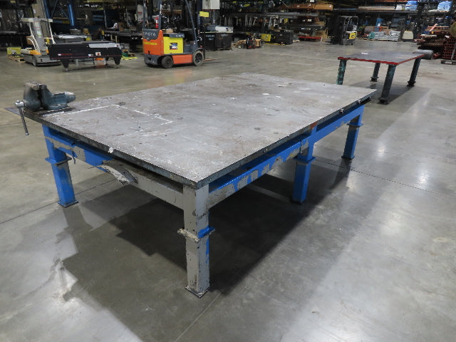1-3/4" Thick Top Steel Welding Layout Table Work Bench 120"x72"x33" Wilton Vise