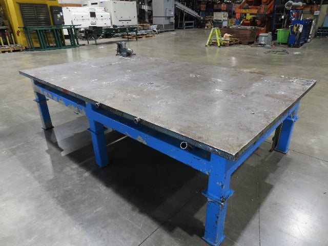 1-3/4" Thick Top Steel Welding Layout Table Work Bench 120"x72"x33" Wilton Vise