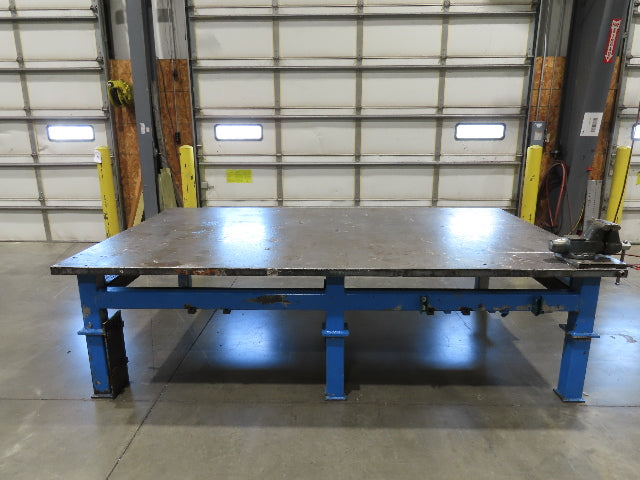 1-3/4" Thick Top Steel Welding Layout Table Work Bench 120"x72"x33" Wilton Vise