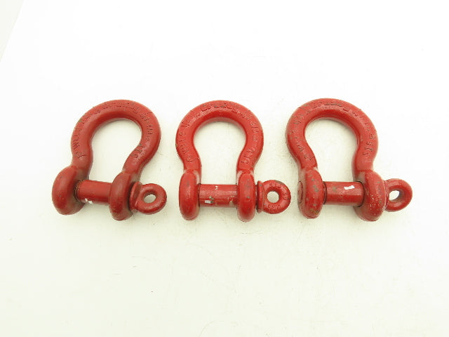 Crosby WLL9-1/2T Lifting Shackle with 1-1/4" Pin Lot of 3