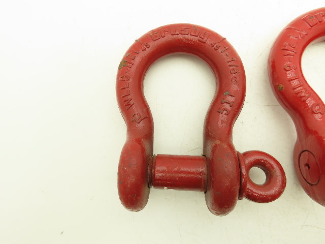 Crosby WLL9-1/2T Lifting Shackle with 1-1/4" Pin Lot of 3