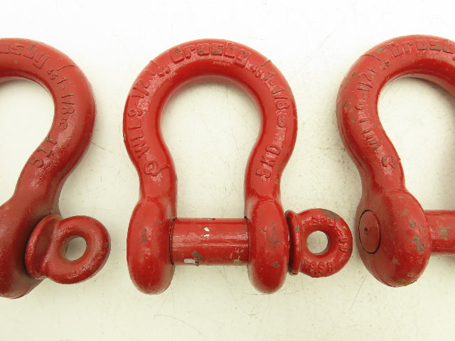 Crosby WLL9-1/2T Lifting Shackle with 1-1/4" Pin Lot of 3