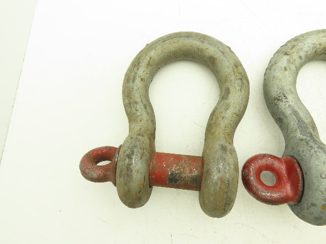 Crosby G-209 Galvanized Carbon Anchor Shackle with 1.63" Screw Pin Lot of 3