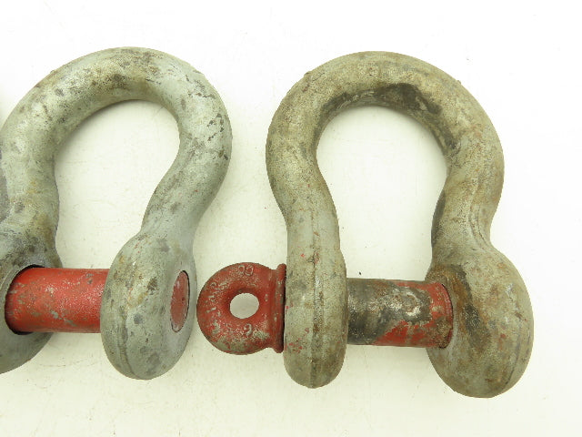 Crosby G-209 Galvanized Carbon Anchor Shackle with 1.63" Screw Pin Lot of 3