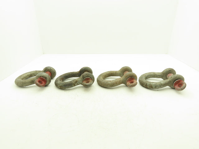 Crosby G-209 1-1/4" Galvanized Carbon Anchor Shackle w/1.38" Screw Pin Lot of 4