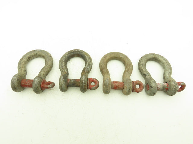 Crosby G-209 1-1/4" Galvanized Carbon Anchor Shackle w/1.38" Screw Pin Lot of 4