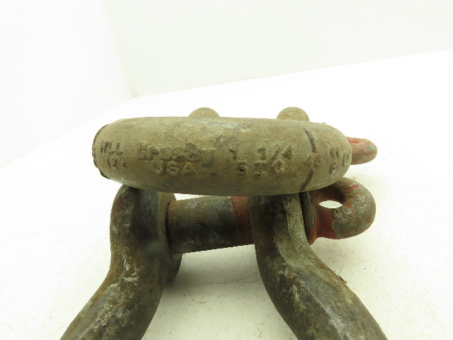 Crosby G-209 1-1/4" Galvanized Carbon Anchor Shackle w/1.38" Screw Pin Lot of 4