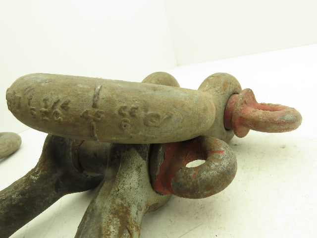 Crosby G-209 1-1/4" Galvanized Carbon Anchor Shackle w/1.38" Screw Pin Lot of 4