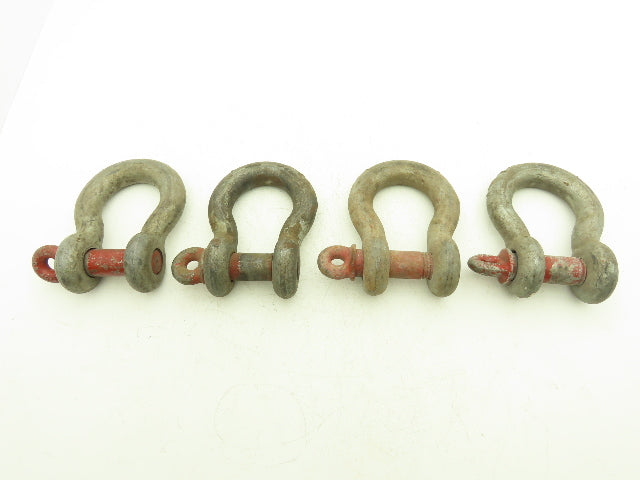 Crosby G-209 1-1/4" Galvanized Carbon Anchor Shackle w/1.38" Screw Pin Lot of 4