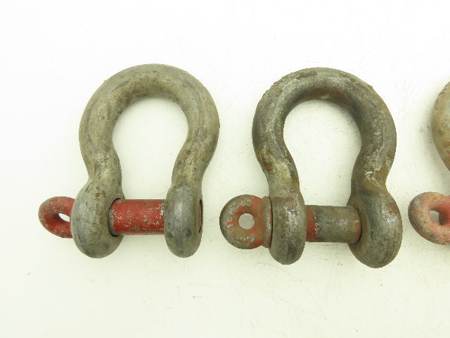 Crosby G-209 1-1/4" Galvanized Carbon Anchor Shackle w/1.38" Screw Pin Lot of 4