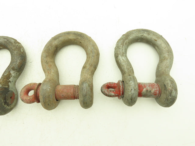 Crosby G-209 1-1/4" Galvanized Carbon Anchor Shackle w/1.38" Screw Pin Lot of 4
