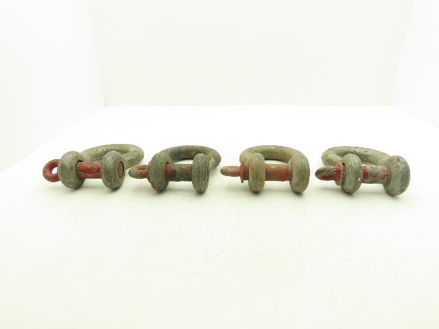 Crosby G-209 1-1/4" Galvanized Carbon Anchor Shackle w/1.38" Screw Pin Lot of 4