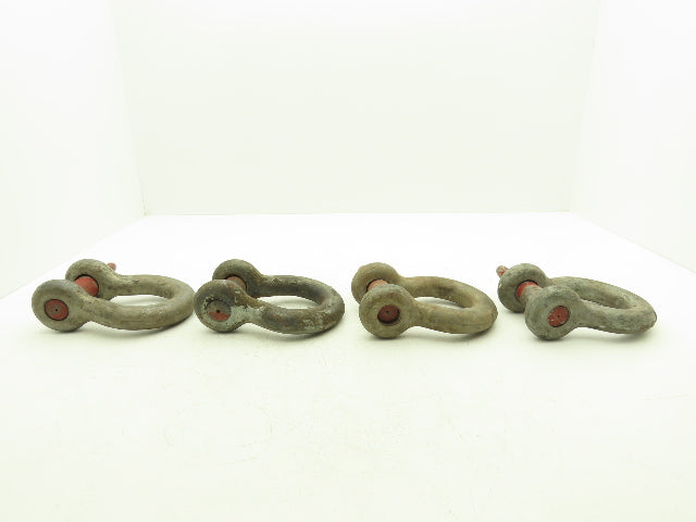 Crosby G-209 1-1/4" Galvanized Carbon Anchor Shackle w/1.38" Screw Pin Lot of 4