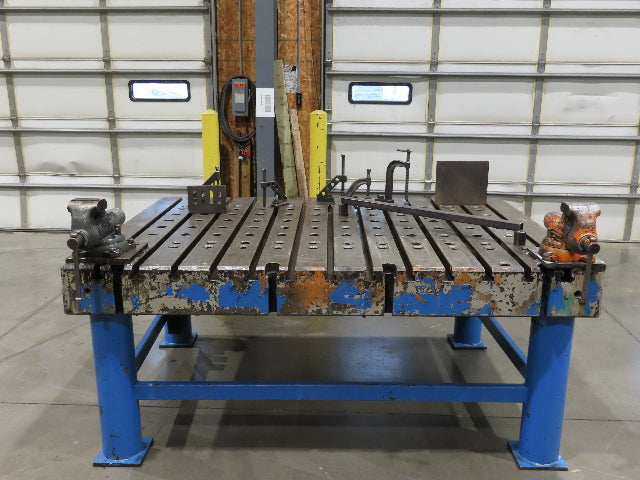 8" Steel Fabrication Welding Table Jig Layout 84x60" Wilton Vise T Slot Holdfast