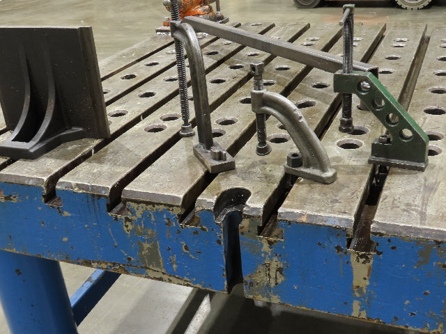 8" Steel Fabrication Welding Table Jig Layout 84x60" Wilton Vise T Slot Holdfast