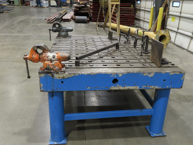 8" Steel Fabrication Welding Table Jig Layout 84x60" Wilton Vise T Slot Holdfast