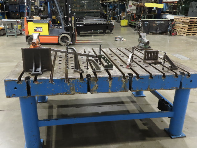 8" Steel Fabrication Welding Table Jig Layout 84x60" Wilton Vise T Slot Holdfast