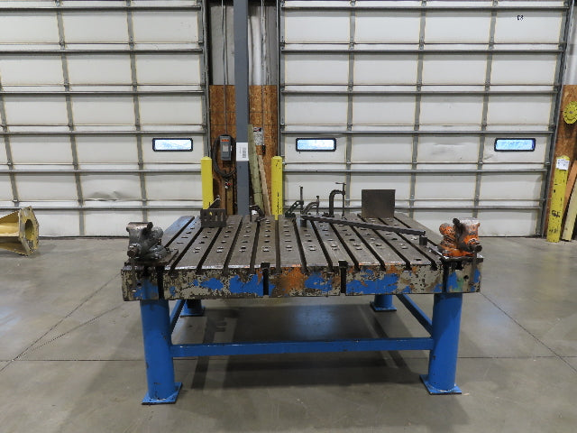 8" Steel Fabrication Welding Table Jig Layout 84x60" Wilton Vise T Slot Holdfast