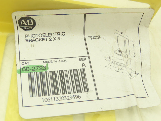 Allen Bradley 60-2723 2x8" Conveyor Sensor Reflector Bracket Yellow Lot of 5