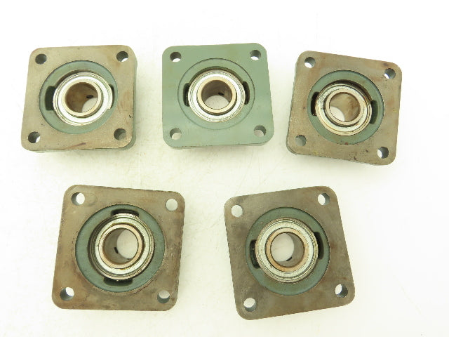 Hytrol F206H 4-Bolt Flange Mount Conveyor Pulley Bearing 1-3/16" Bore Lot of 5