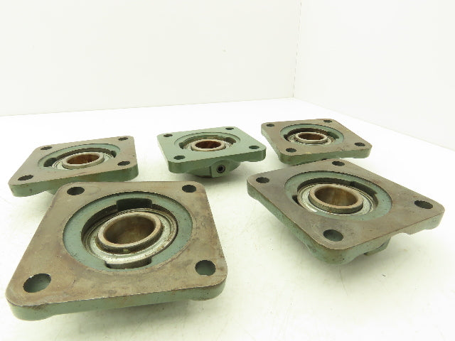 Hytrol F206H 4-Bolt Flange Mount Conveyor Pulley Bearing 1-3/16" Bore Lot of 5