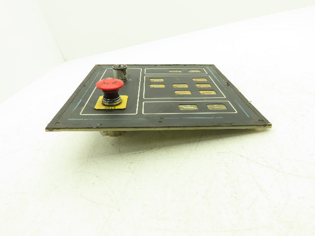 Cincinnati Milacron 3-525-0915A Operator Interface Panel w/ E-Stop *Missing Key*