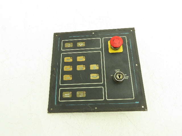 Cincinnati Milacron 3-525-0915A Operator Interface Panel w/ E-Stop *Missing Key*