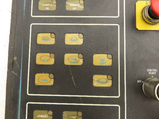 Cincinnati Milacron 3-525-0915A Operator Interface Panel w/ E-Stop *Missing Key*