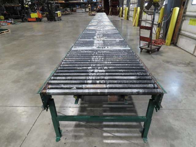 Dematic 42"x 61' 6" Accumulating Roller Conveyor Belt Drive 40"BF 460V 168FPM