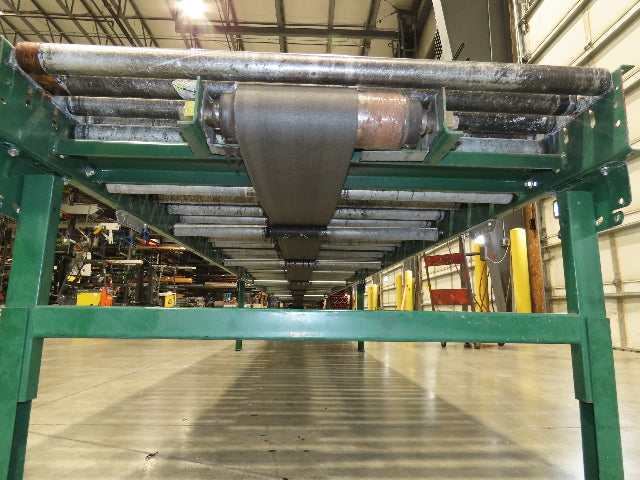 Dematic 42"x 61' 6" Accumulating Roller Conveyor Belt Drive 40"BF 460V 168FPM