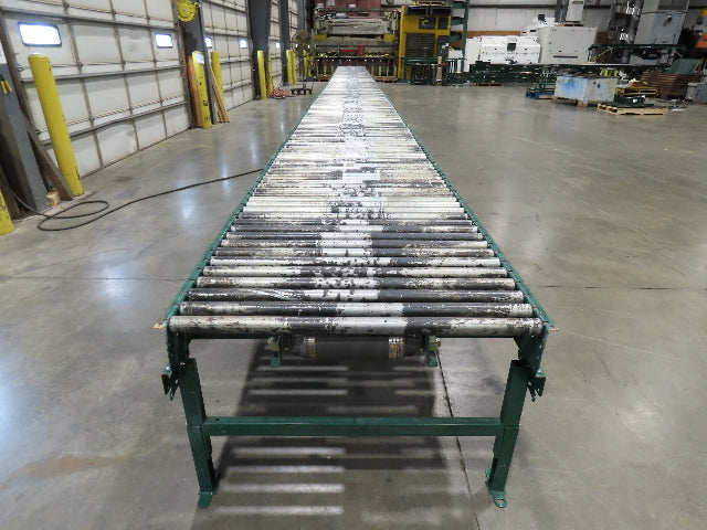 Dematic 42"x 61' 6" Accumulating Roller Conveyor Belt Drive 40"BF 460V 168FPM